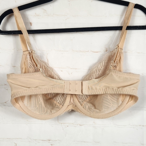 Wacoal La Femme Full Figure Underwire Semi Sheer Bra in Naturally Nude US 38D - Picture 4 of 14